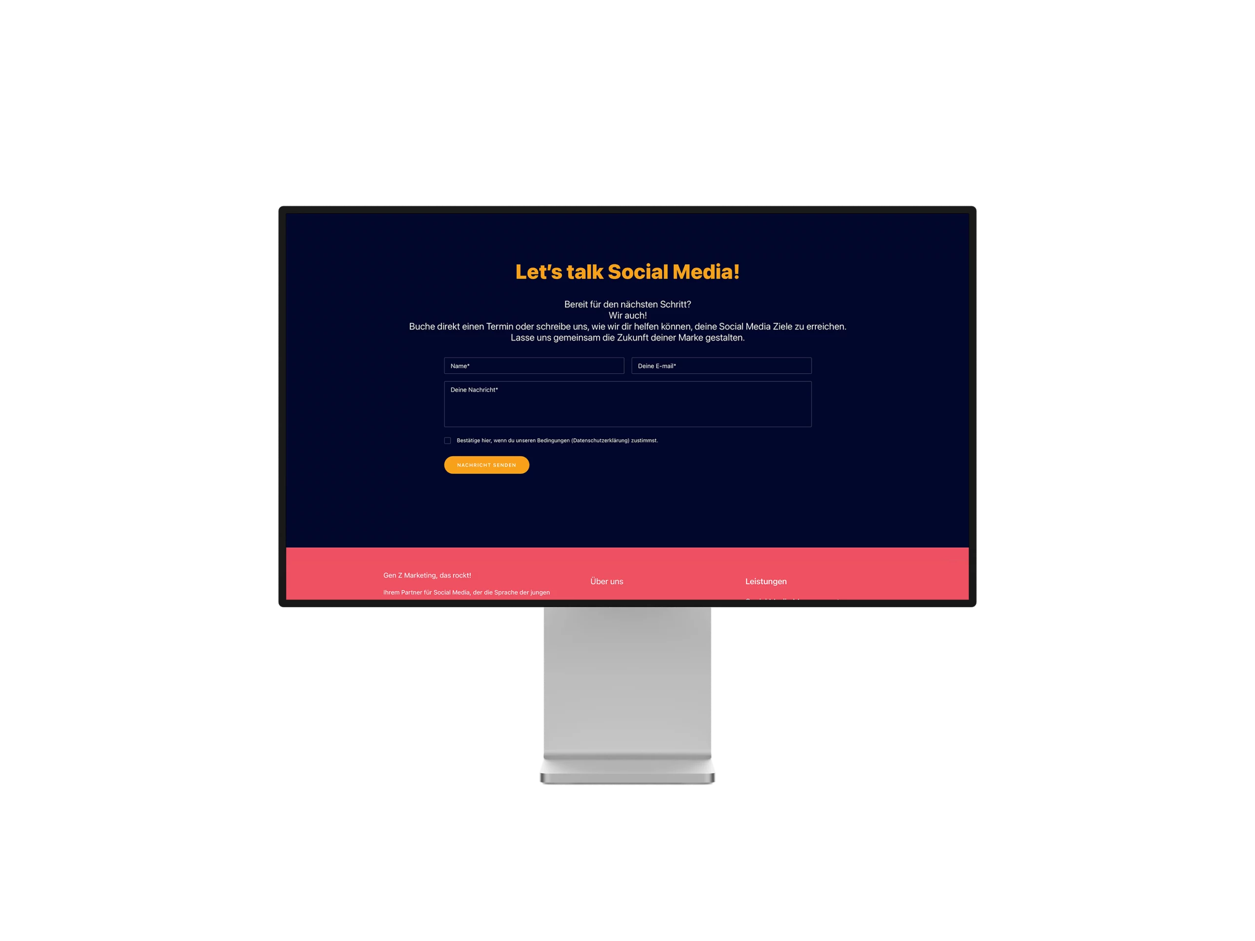 zestify desktop contact form