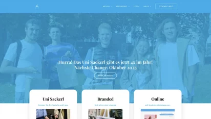 Bibliobags Homepage Header view