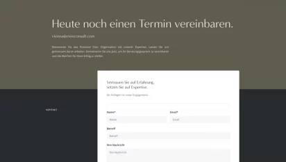 EsoxConsult Desktop view Kontaktformular