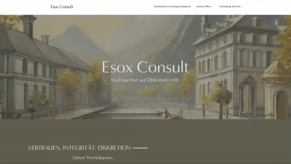 EsoxConsult Desktop view Homepage
